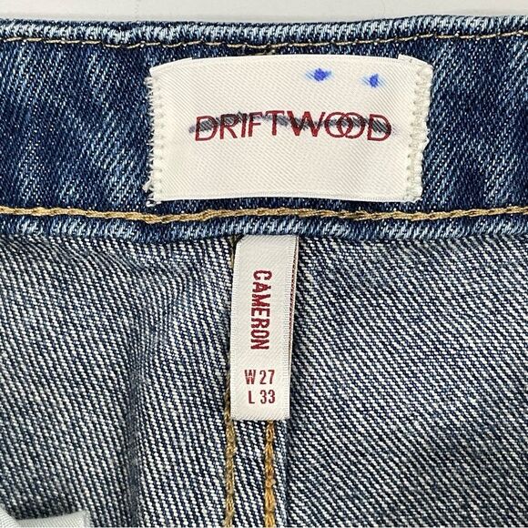 NWT Driftwood Cameron Chloe Bluebell Jeans Size 27 Wide Leg‎ Embroidered Denim - Picture 4 of 9
